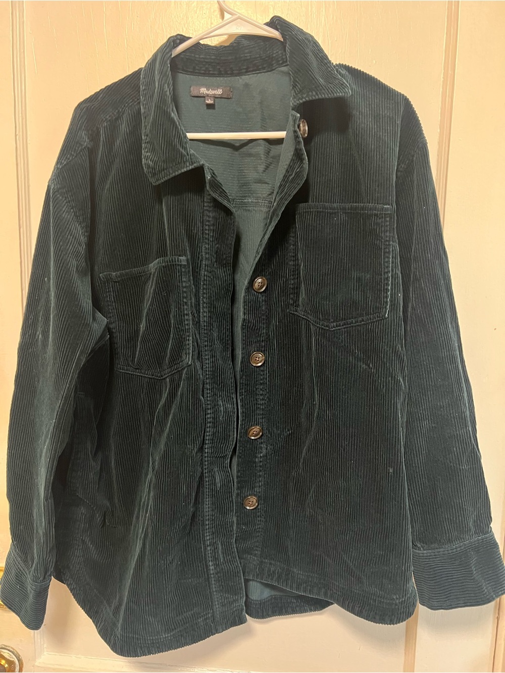 Madewell Dark Teal Corduroy Shirt Jacket